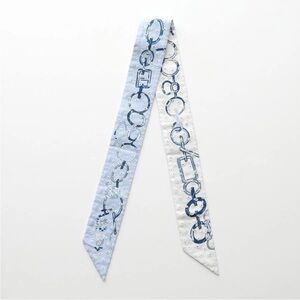 NWT Hermes Light Blue and White Twilly Scarf
